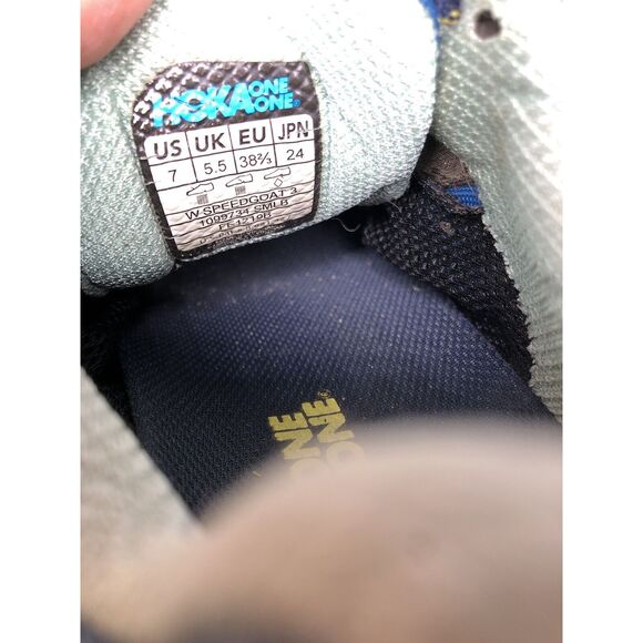 Hoka One One Speedgoat 3 Blue Synthetic Sneakers Shoes Women Sz 7M US/38 2/3EU - Picture 7 of 16